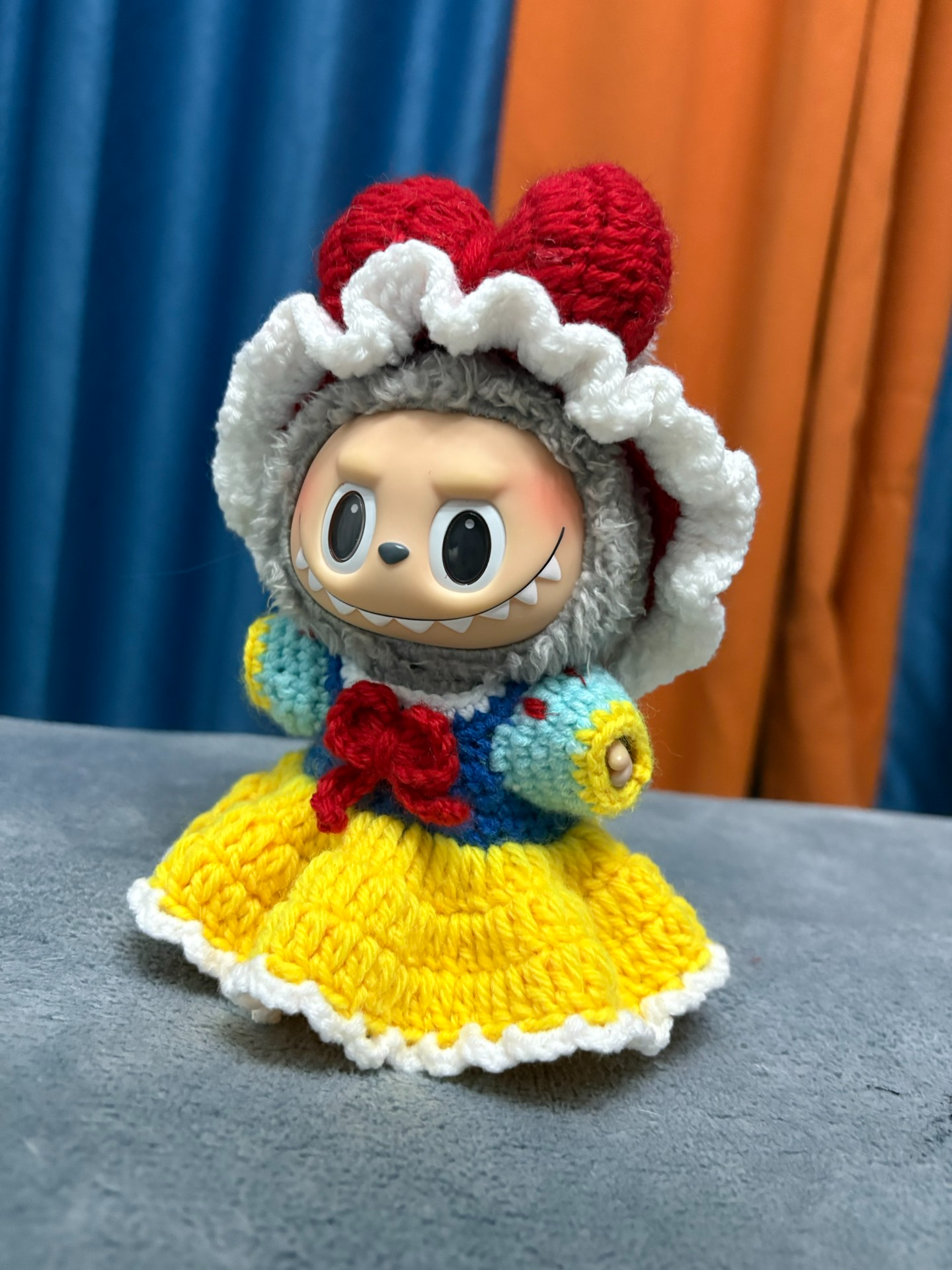 Handcrafted Snow White Doll Outfit – Vibrant Princess Ensemble with Detachable Hat & Premium Details - Image 7