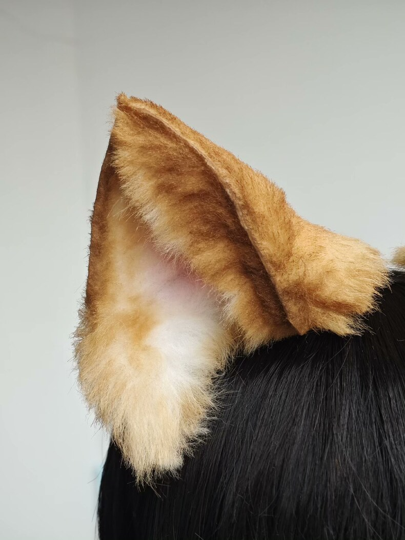Handmade Shiba Inu Plush Ears for Cosplay & Fashion - Image 1