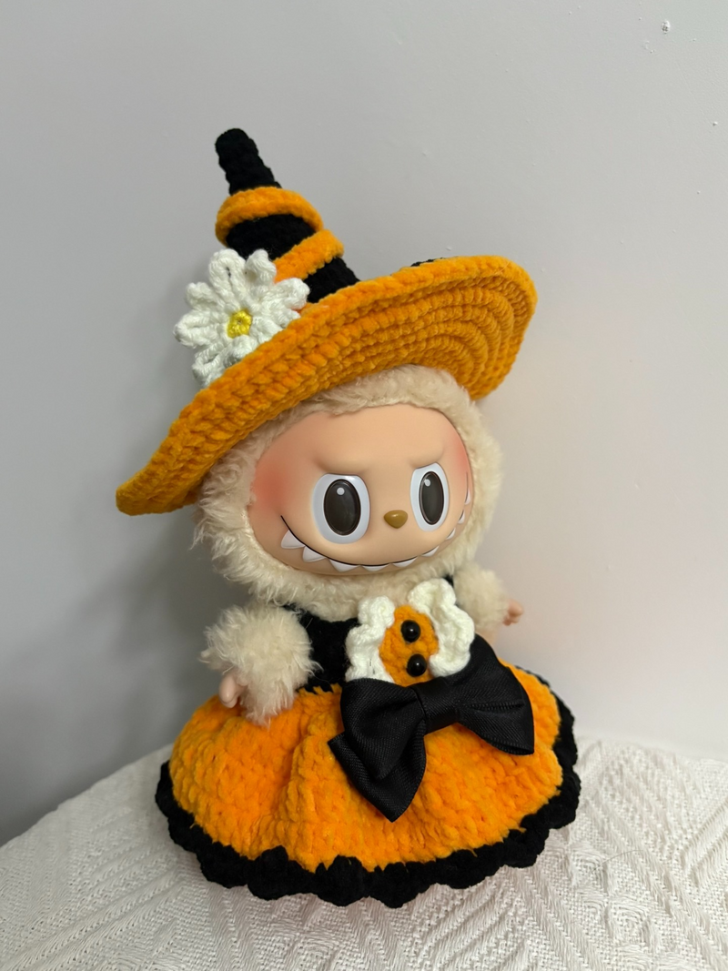 Enchanting Labubu Pumpkin Witch Outfit – Perfect Halloween Doll Customization - Image 2