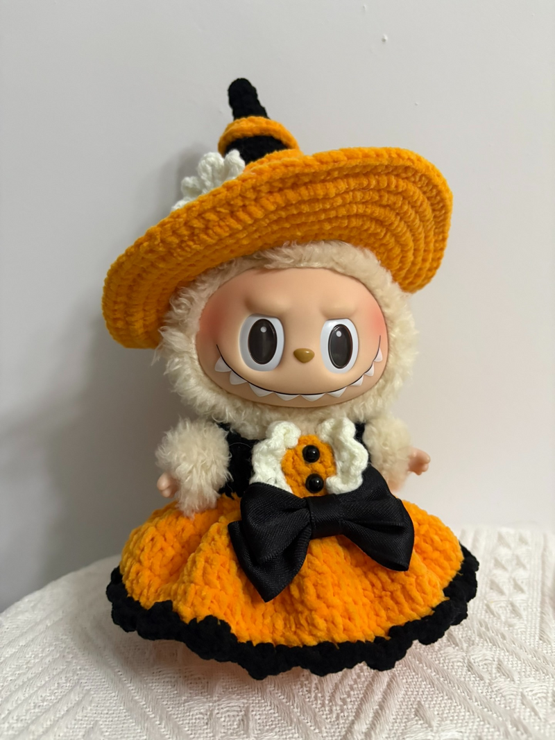 Enchanting Labubu Pumpkin Witch Outfit – Perfect Halloween Doll Customization - Image 3
