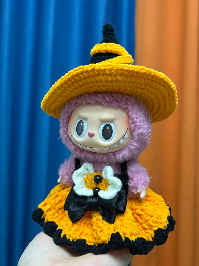 Enchanting Labubu Pumpkin Witch Outfit – Perfect Halloween Doll Customization - Image 5