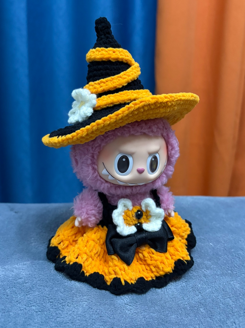 Enchanting Labubu Pumpkin Witch Outfit – Perfect Halloween Doll Customization - Image 7