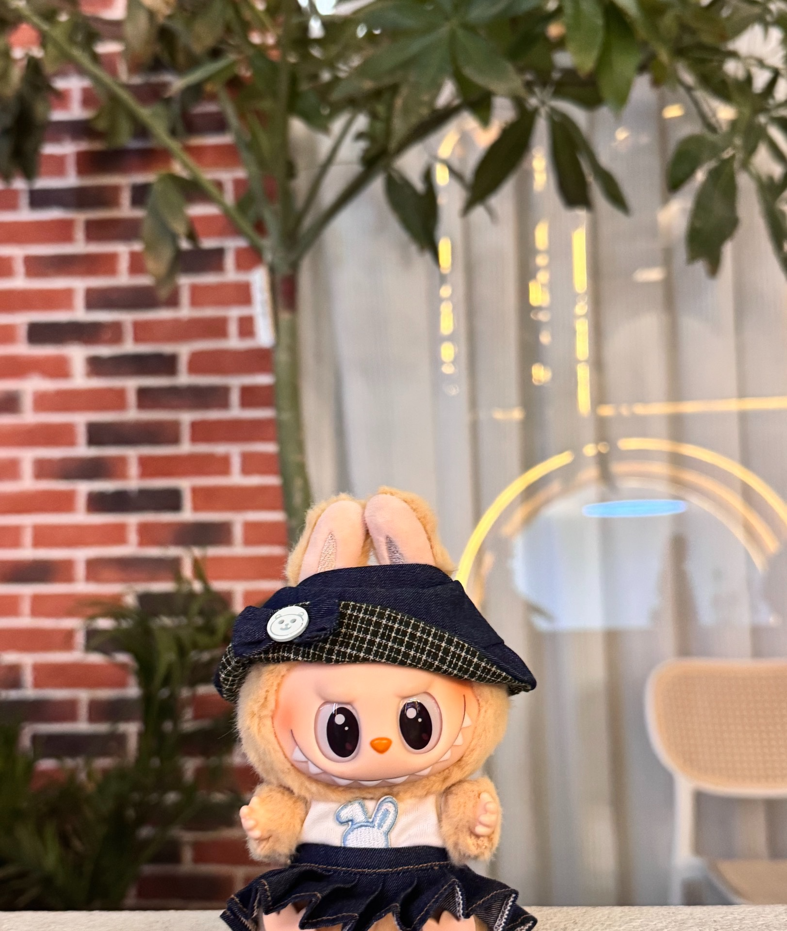 Adorable LABUBU Rabbit Outfit: Stylish T-Shirt, Denim Skirt & Hat for Dolls – Perfect for Play & Collections! - Image 3