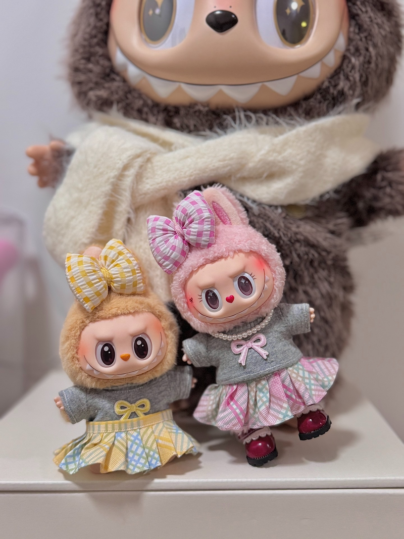 Adorable Labubu Doll Outfit: Cozy Sweater & Vibrant Skirt for Collectors - Image 2