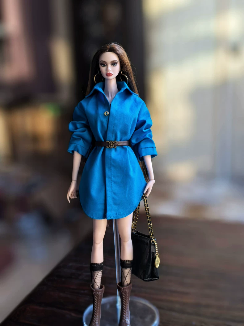 Stylish Blue BJD 1/6 Outfit: Elegant, Durable & Versatile for Dynamic Posing - Image 1