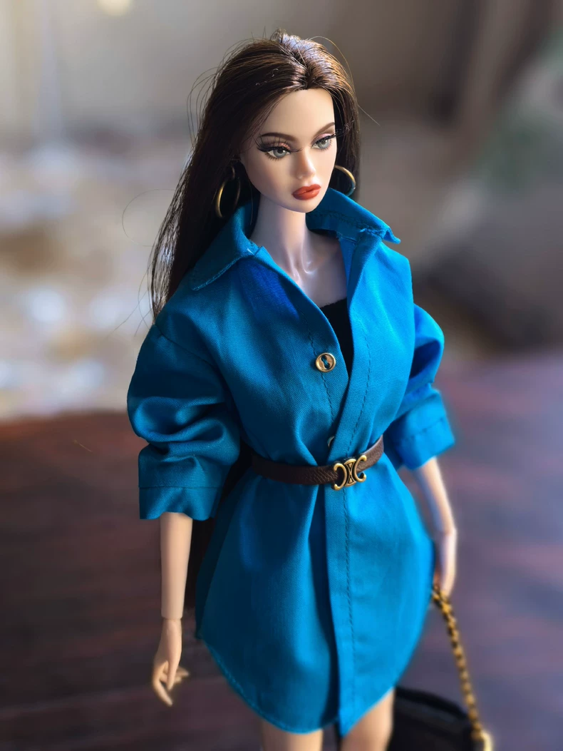 Stylish Blue BJD 1/6 Outfit: Elegant, Durable & Versatile for Dynamic Posing - Image 3