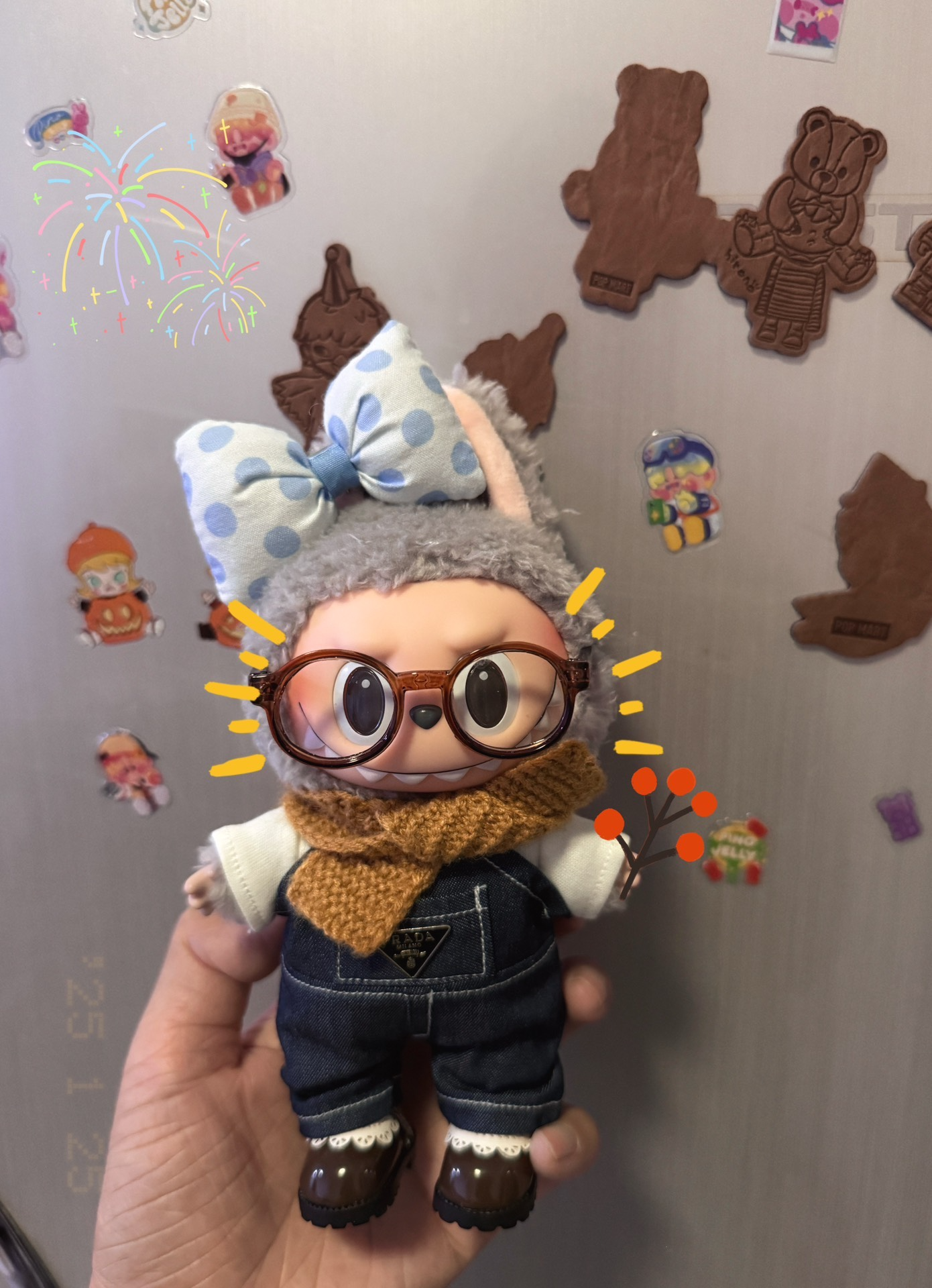 Stylish Labubu Doll Denim Jumpsuit Outfit – Premium Collectible Fashion Set - Image 7