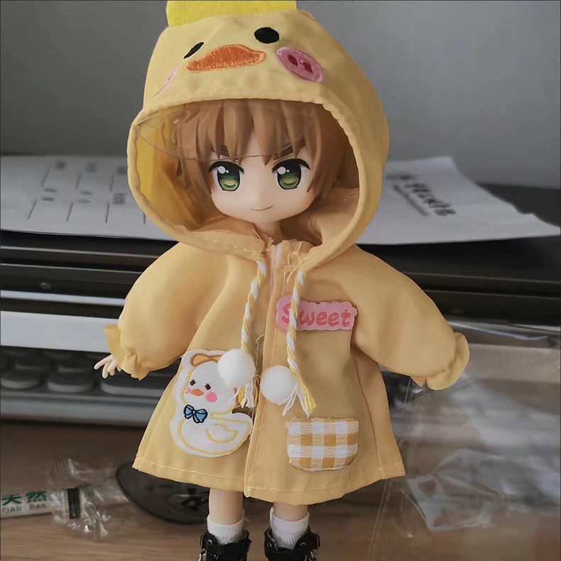 Charming Yellow Duck-Themed Raincoat for OB11 Dolls – Stylish & Durable BJD Accessory - Image 2