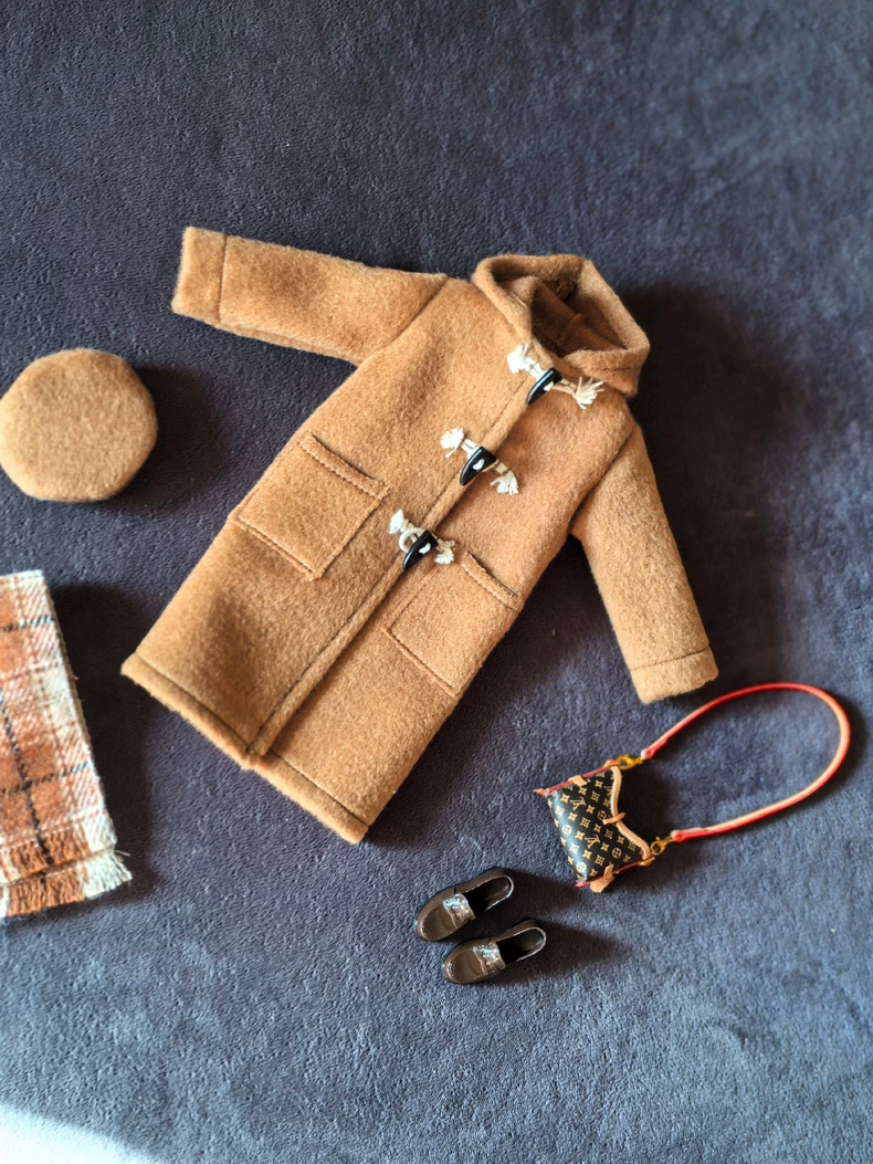 BLYTHE Doll College Outfit - Wool Coat & Beret Chic Collector's Premium Set - Image 3