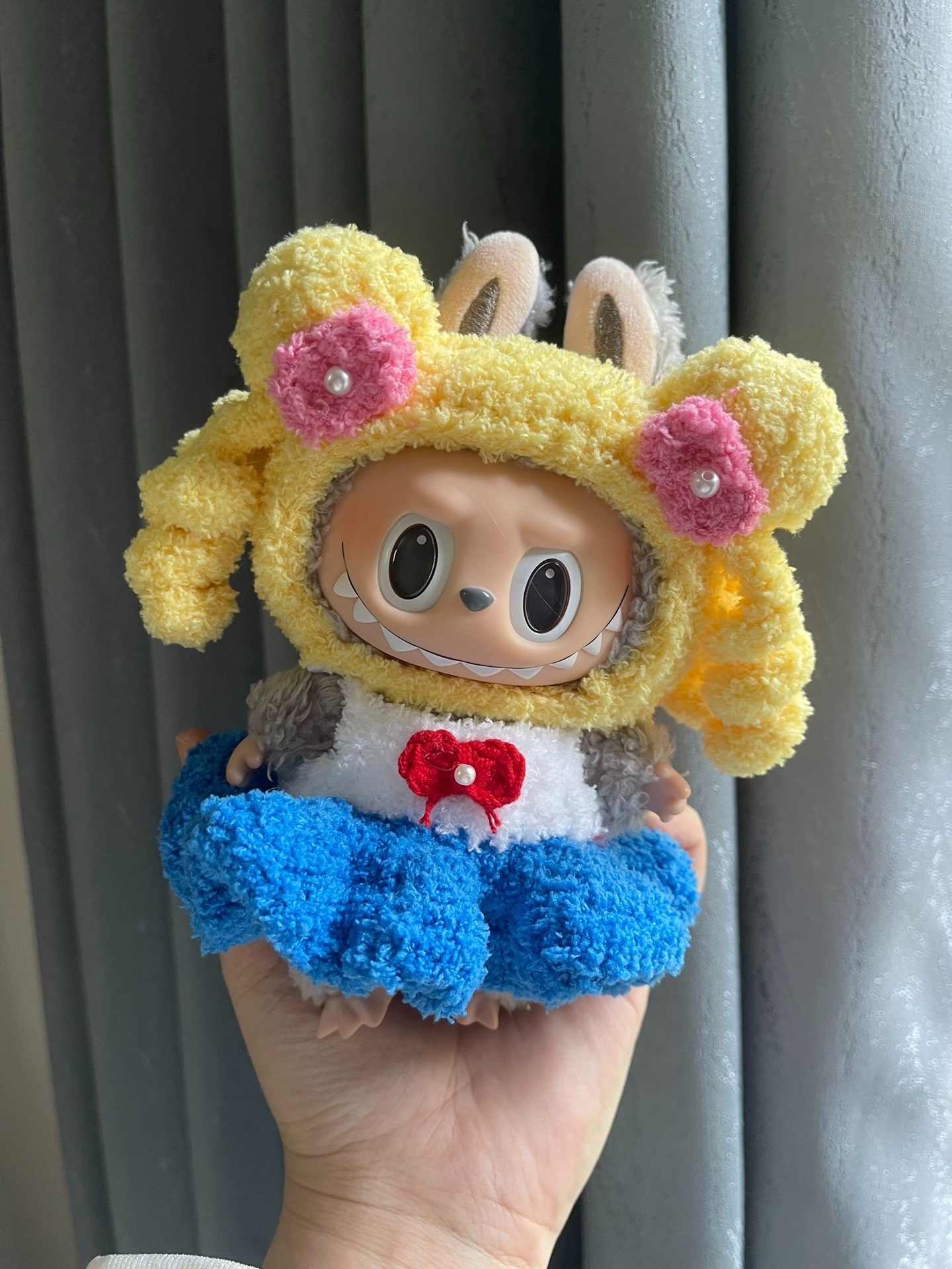 Whimsical Sailor Moon-Inspired Labubu Doll Outfit – Pastel Plush Magic Girl Ensemble - Image 1