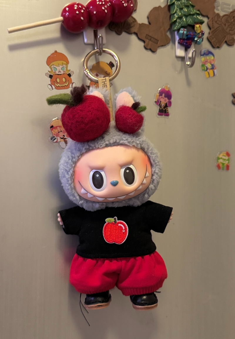 Whimsical Apple-Themed Labubu Doll Outfit – Vibrant, Playful & High-Quality Collectible Accessory - Image 3
