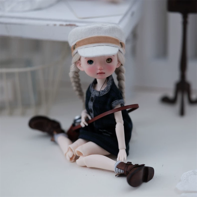 BLYTHE OB22 OB24 Doll Knit Dress & Cap Set - Navy White Stripes Japanese Minimalist Style Premium Comfort Fit Photogenic - Image 4