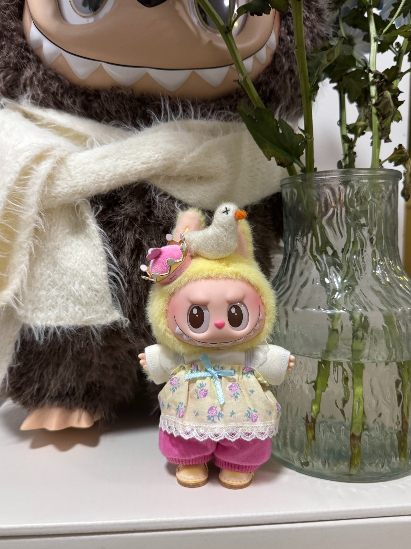 Charming Labubu Chess Queen Doll Outfit – Soft, Vibrant & Handmade with Cute Duck Accessory - Image 3