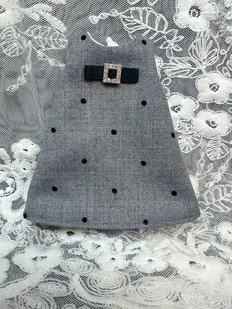 Charming Polka Dot Blythe Doll Dress – Elegant A-Line Outfit for ob24 Dolls - Image 8
