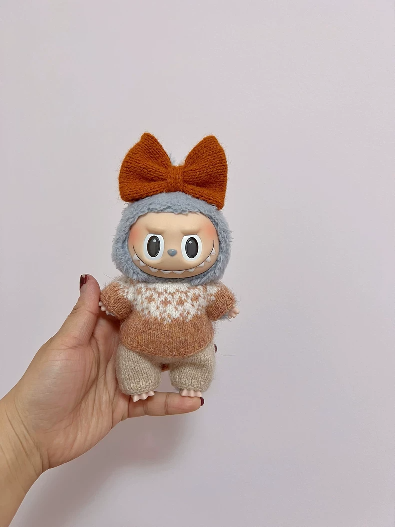 Adorable Labubu Doll Outfits – Cozy Knit Sweaters, Bows & Pants – Stylish & Warm - Image 2