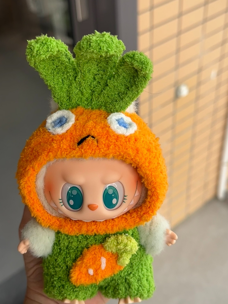 Whimsical LABUBU Carrot Costume – Soft Plush Kawaii Doll Outfit for Play & Collectors - Image 4