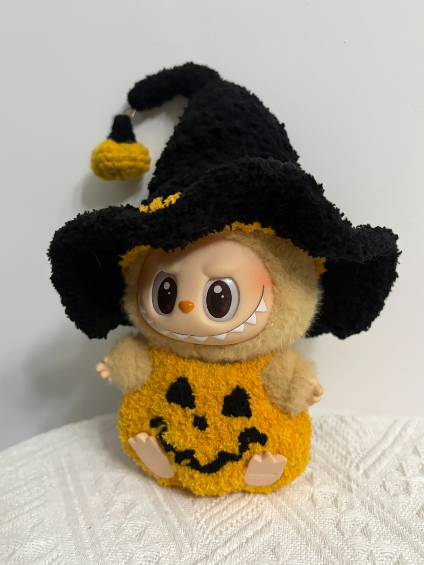 Whimsical Halloween Labubu Outfit: Pumpkin Costume & Witch Hat – Festive, Customizable, Premium Plush - Image 4