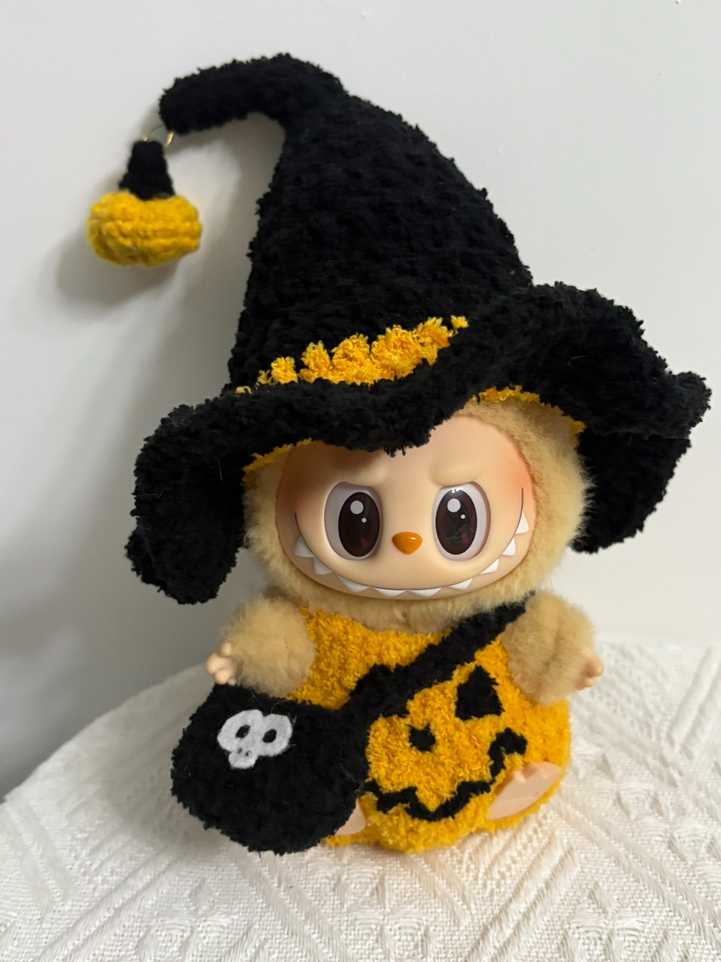 Whimsical Halloween Labubu Outfit: Pumpkin Costume & Witch Hat – Festive, Customizable, Premium Plush - Image 5