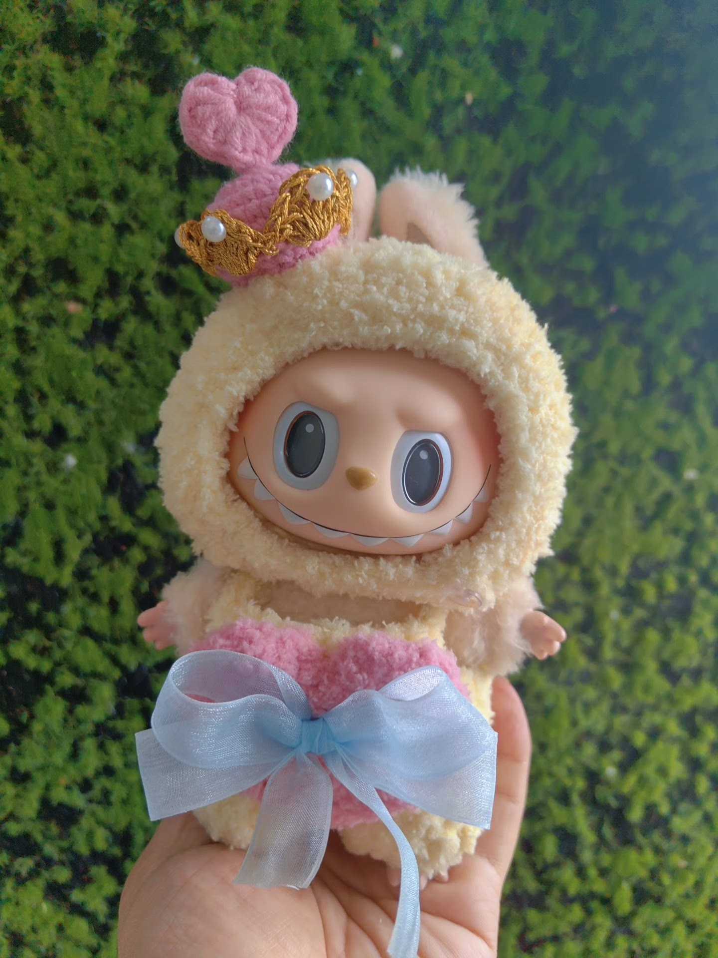 Whimsical LABUBU Chess Queen Outfit: Elegant, Playful Doll Ensemble with Crown & Pastel Hues - Image 2