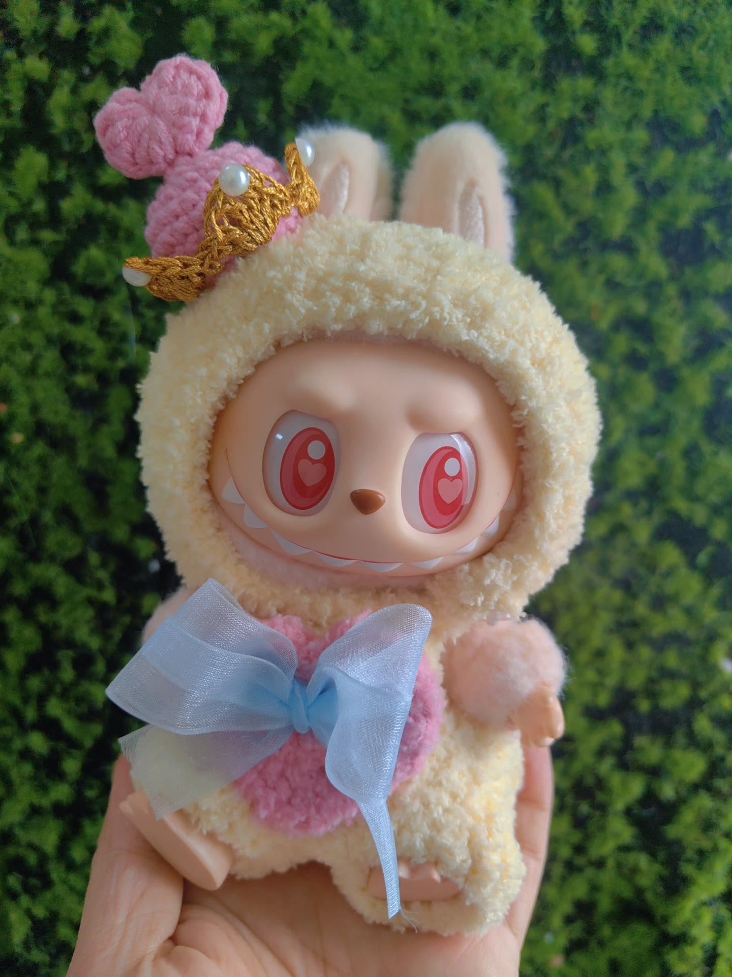 Whimsical LABUBU Chess Queen Outfit: Elegant, Playful Doll Ensemble with Crown & Pastel Hues - Image 4