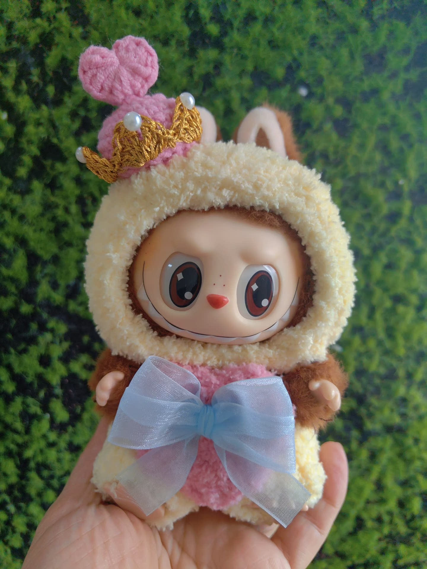 Whimsical LABUBU Chess Queen Outfit: Elegant, Playful Doll Ensemble with Crown & Pastel Hues - Image 6