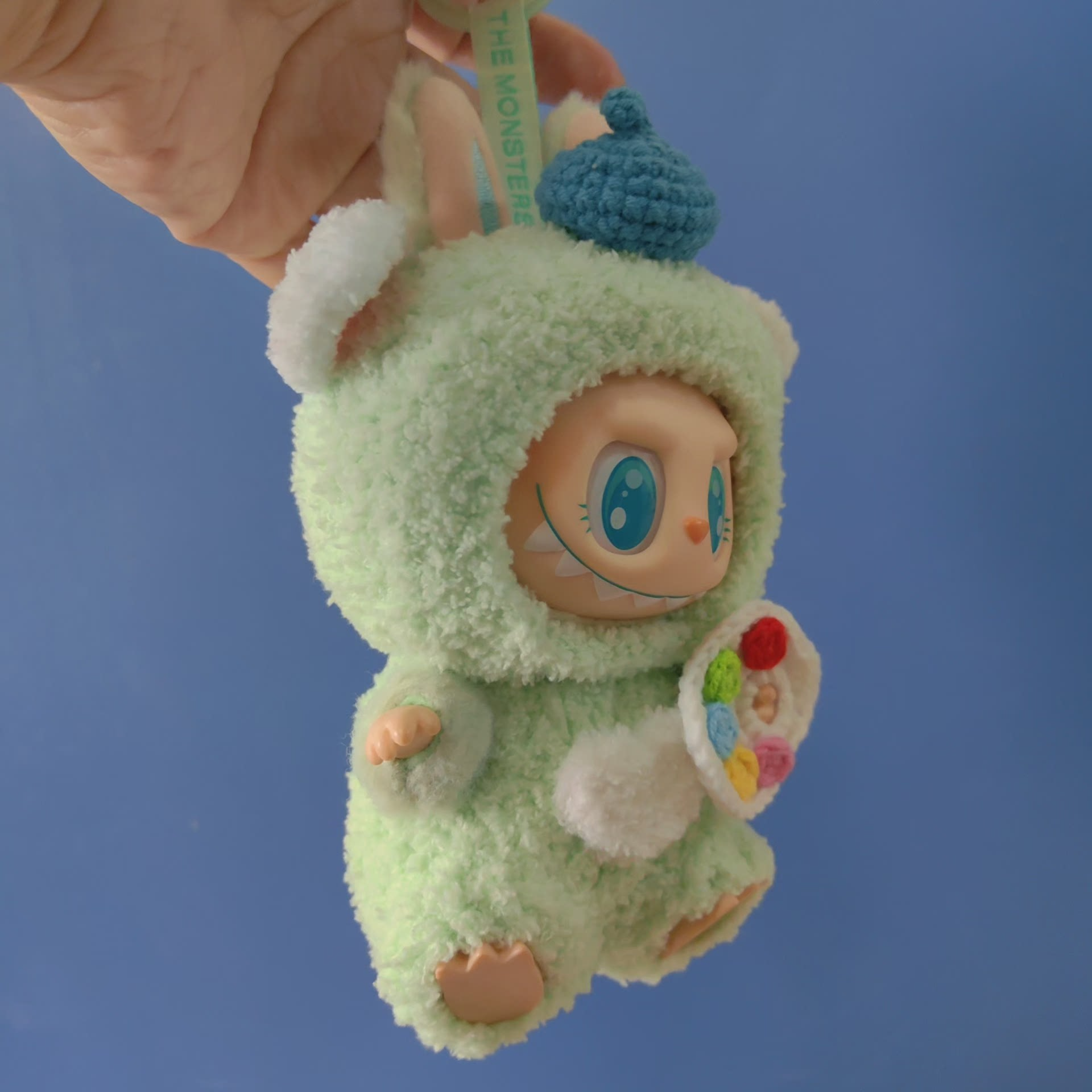 Adorable Labubu Plush Outfit Set – Spring-Themed Hat & Pants for POP MART Collectibles - Image 2