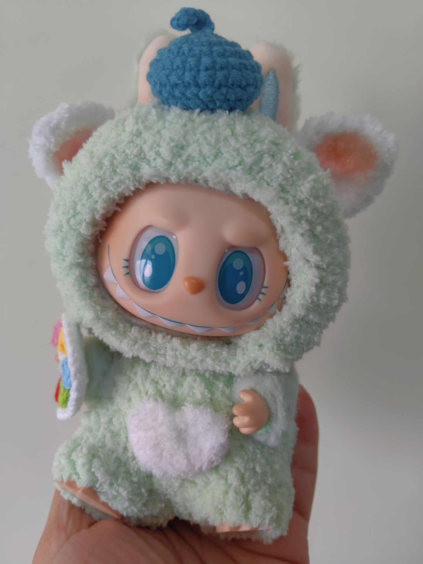 Adorable Labubu Plush Outfit Set – Spring-Themed Hat & Pants for POP MART Collectibles - Image 6