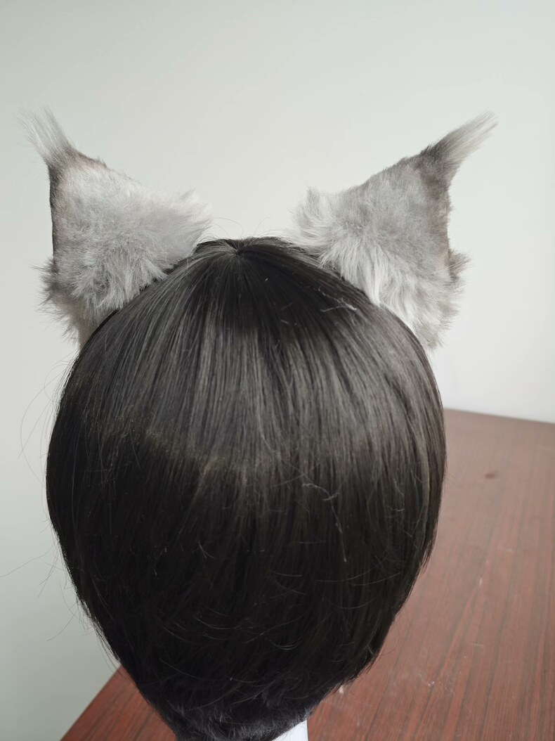 Handmade Maine Coon Cat Ears – Faux Fur Headband - Image 6