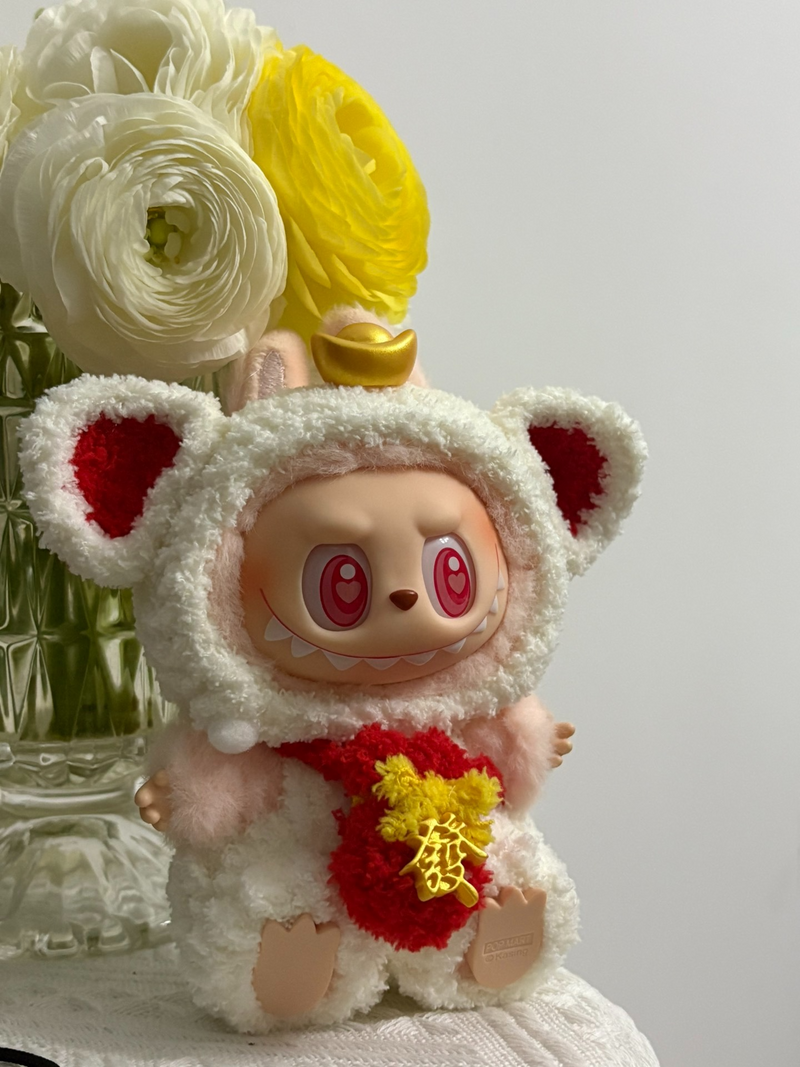 Whimsical Labubu Bear Outfit with Golden Ingot – Plush, Prosperous & Collectible - Image 4