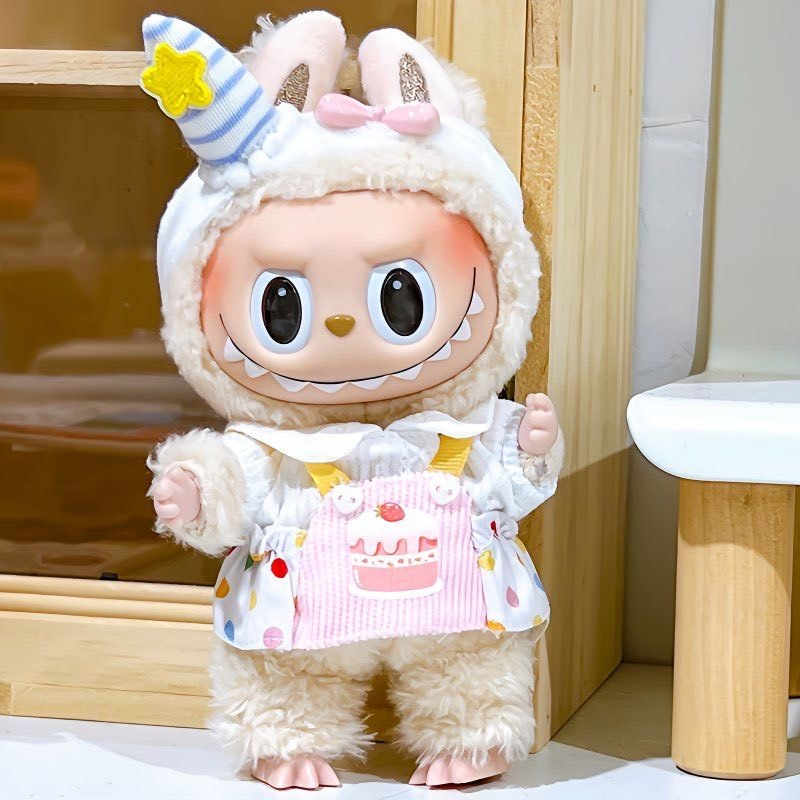 Adorable Labubu Doll Cake Dress Set – Whimsical 17cm Party Outfit for Collectors - Image 1