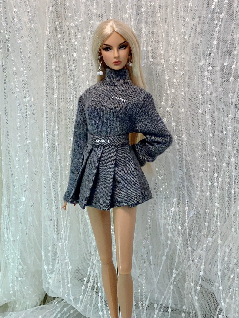 Stylish Denim Barbie Doll Outfit Set – Customizable & High-Quality Fashion - Image 2