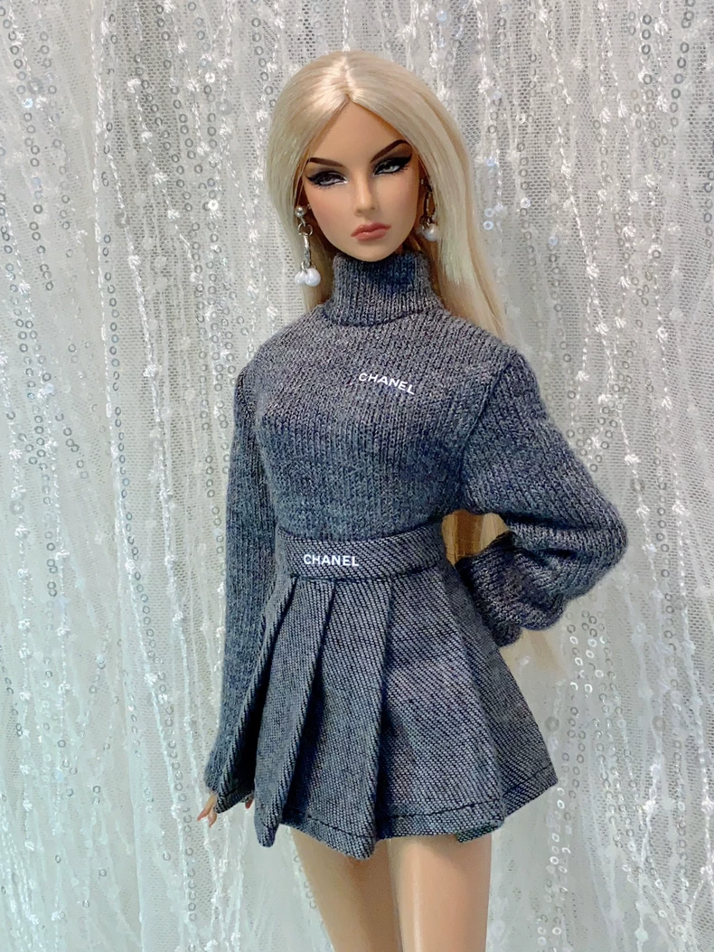 Stylish Denim Barbie Doll Outfit Set – Customizable & High-Quality Fashion - Image 3