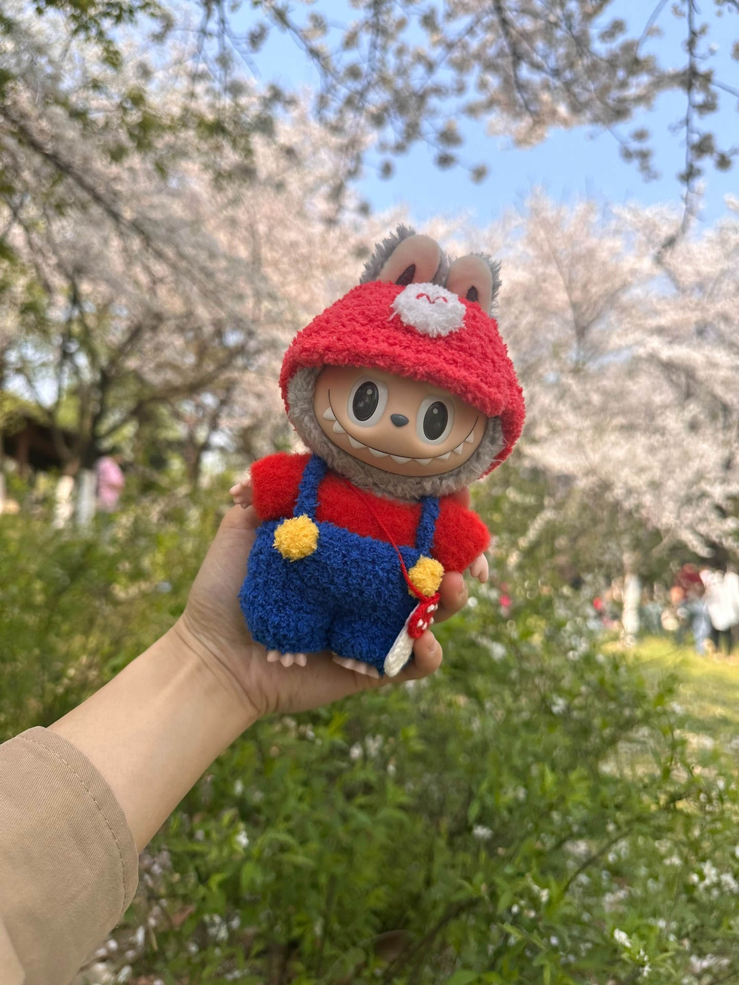 Labubu Mario Outfit – Adorable Plush Doll Costume for POPMART Collectors - Image 1