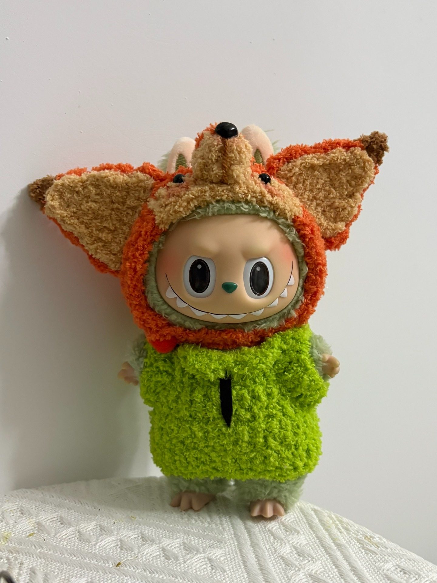 Labubu Nick Fox Plush Costume – Vibrant Handmade Doll Outfit for Collectors - Image 2