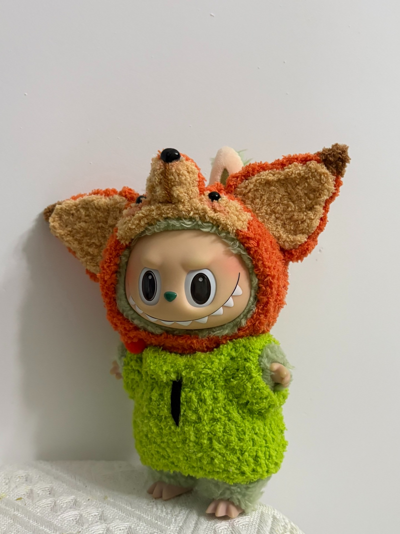 Labubu Nick Fox Plush Costume – Vibrant Handmade Doll Outfit for Collectors - Image 3