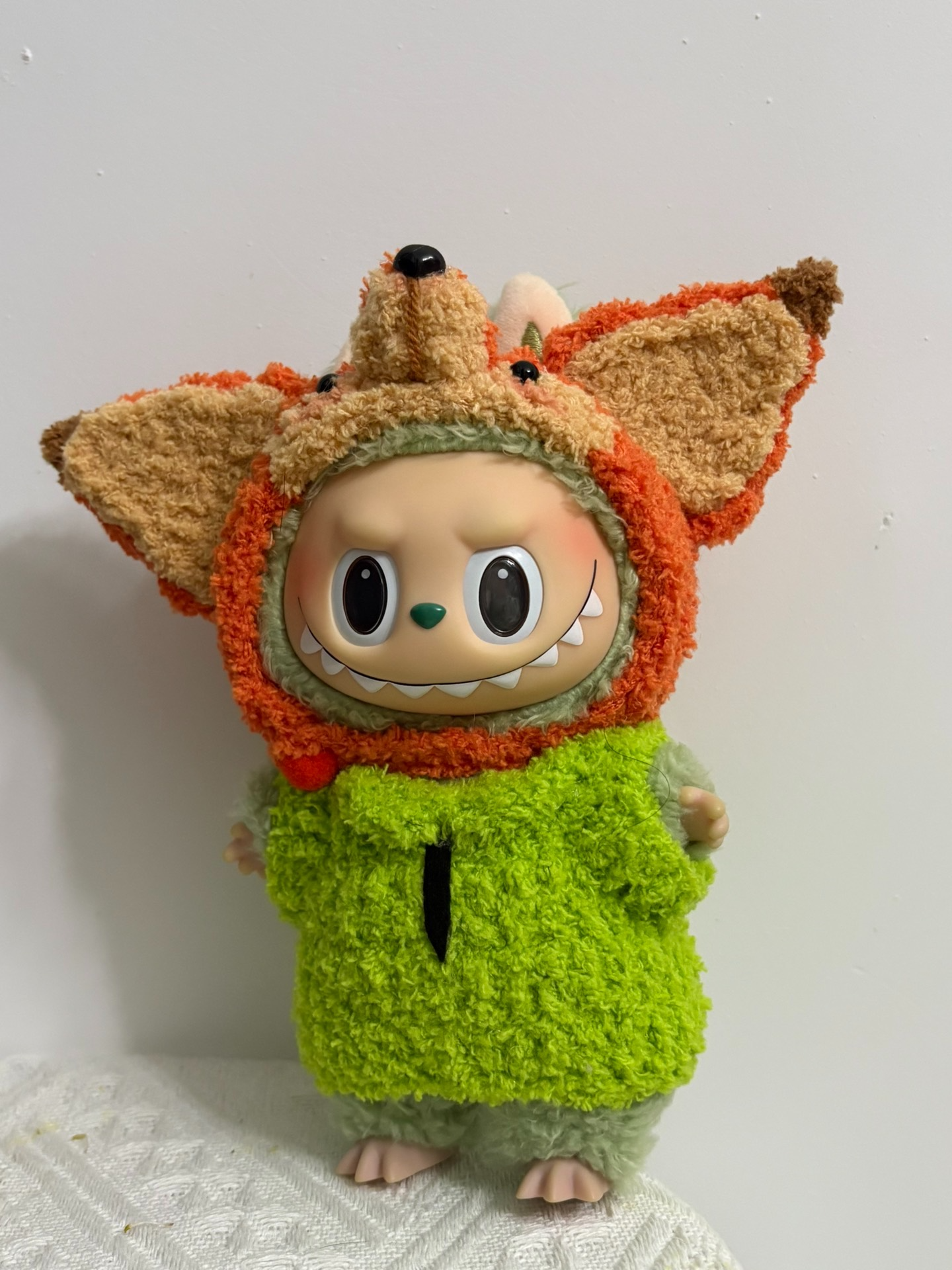 Labubu Nick Fox Plush Costume – Vibrant Handmade Doll Outfit for Collectors - Image 6