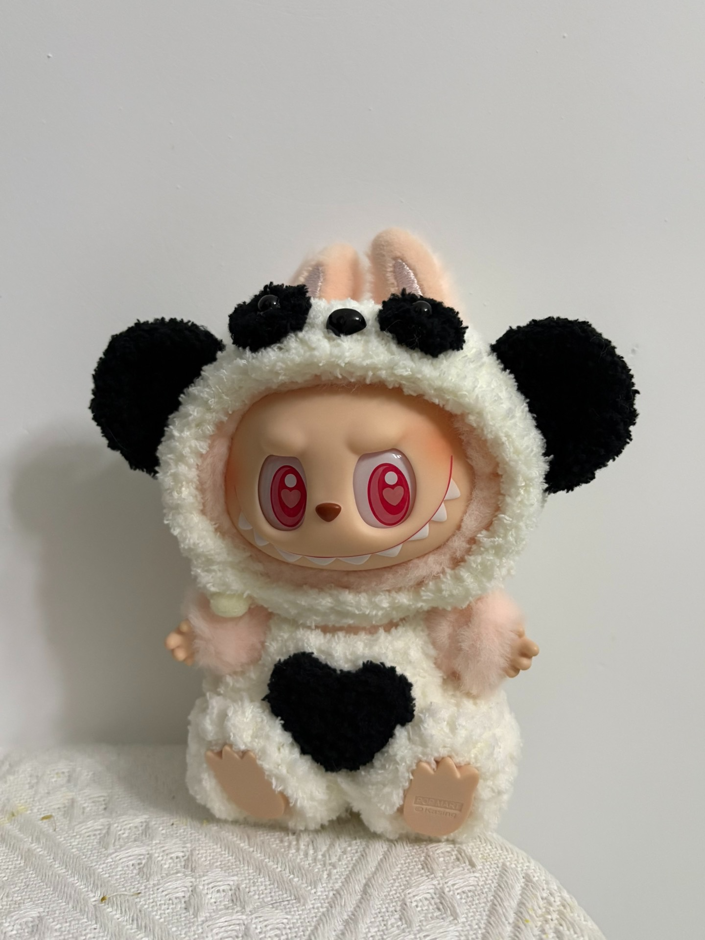 Custom Panda-Themed Doll Outfit – Black & White Plush Ensemble with Detachable Accessories - Image 1