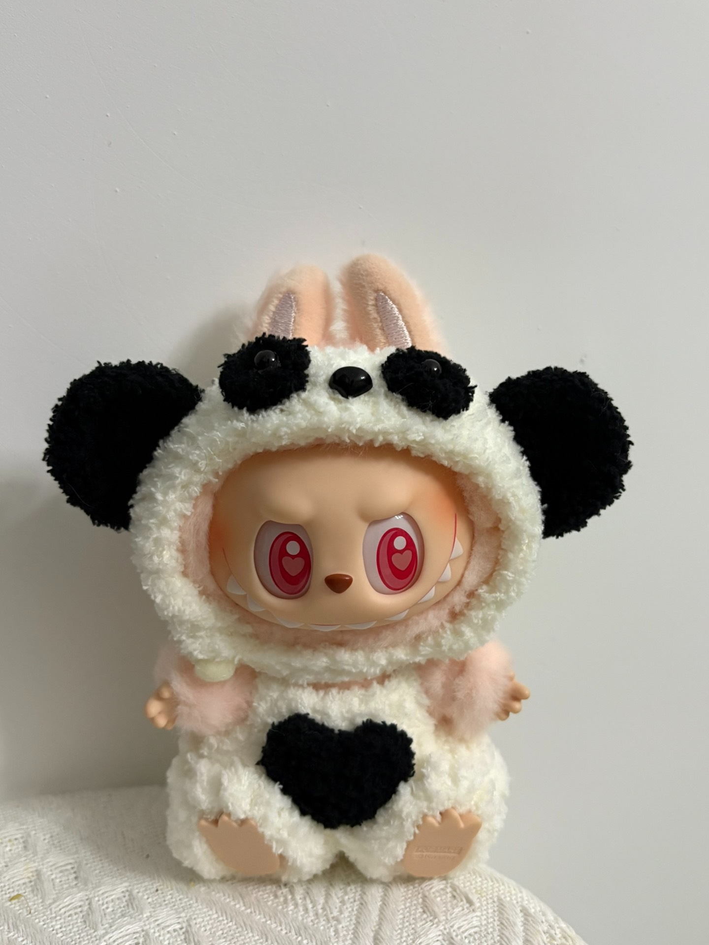 Custom Panda-Themed Doll Outfit – Black & White Plush Ensemble with Detachable Accessories - Image 2
