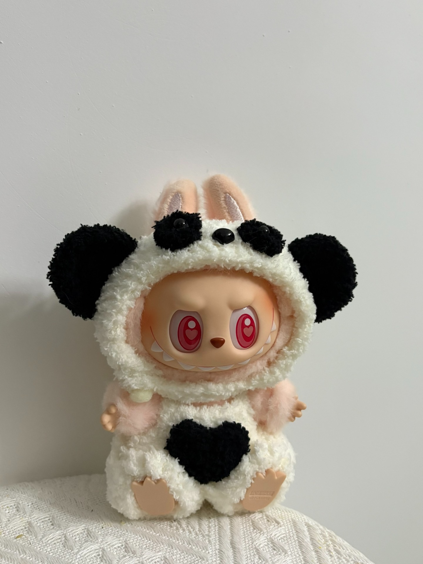 Custom Panda-Themed Doll Outfit – Black & White Plush Ensemble with Detachable Accessories - Image 3