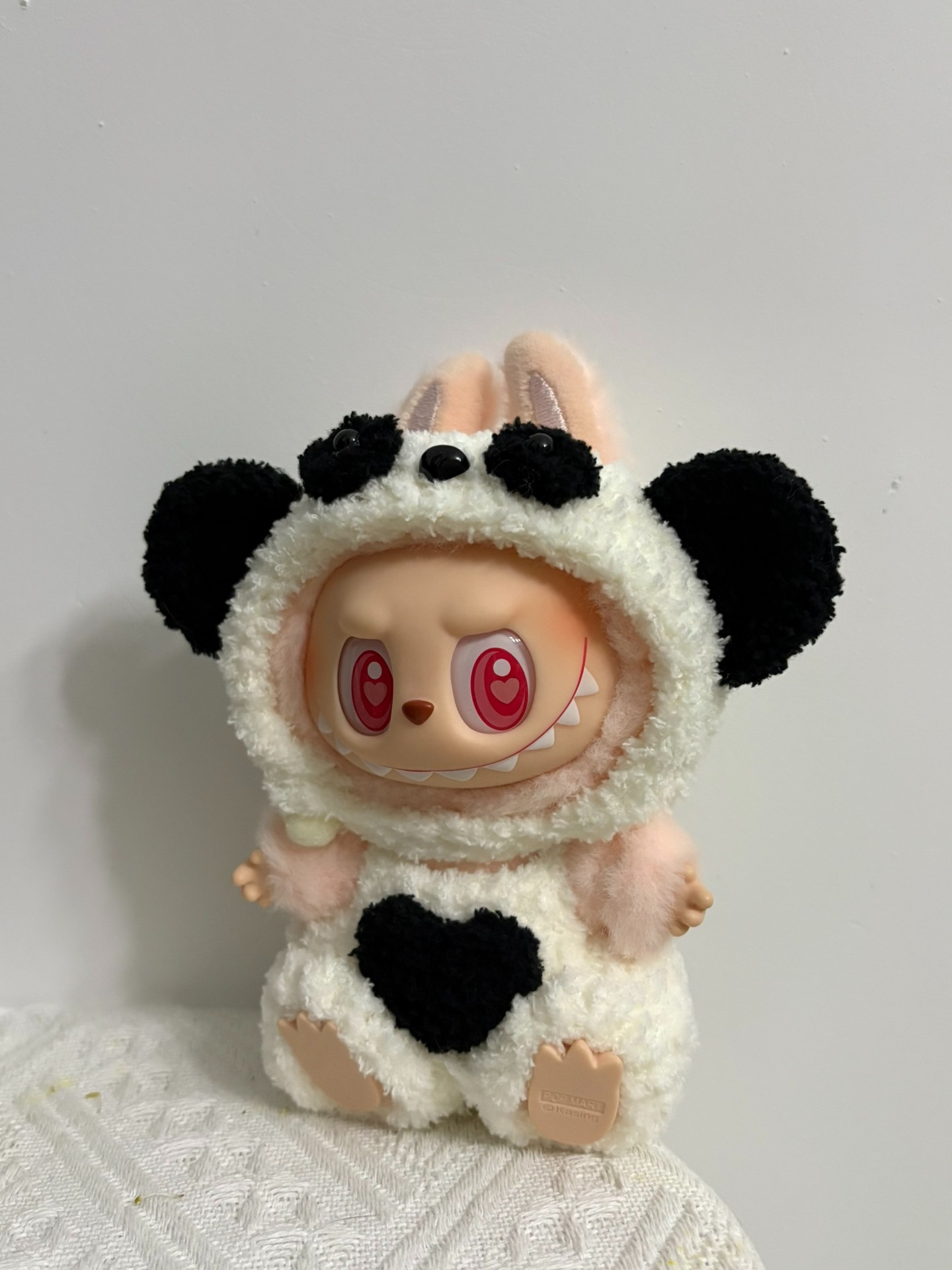 Custom Panda-Themed Doll Outfit – Black & White Plush Ensemble with Detachable Accessories - Image 4
