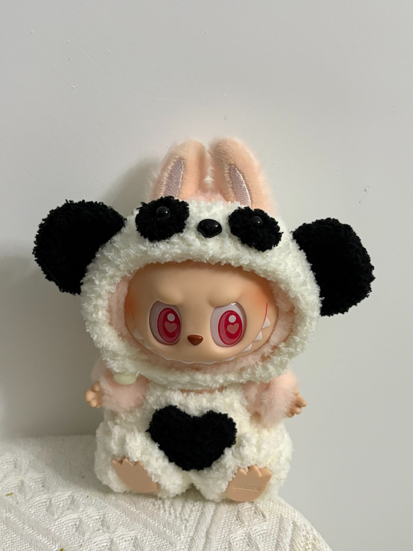 Custom Panda-Themed Doll Outfit – Black & White Plush Ensemble with Detachable Accessories - Image 6
