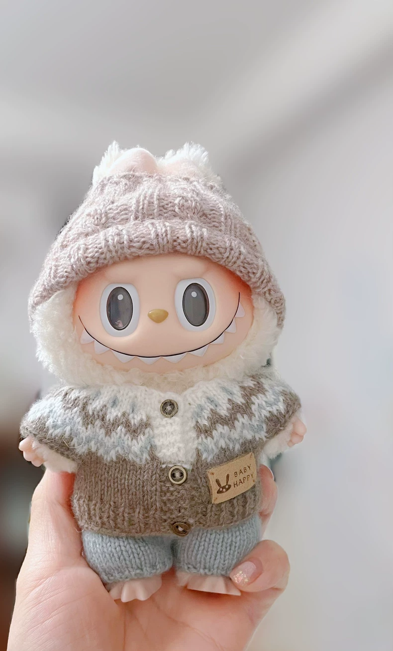 Handcrafted Labubu Doll Outfit – Cozy Sweater, Snug Pants & Charming Hat – Premium Collectible - Image 1