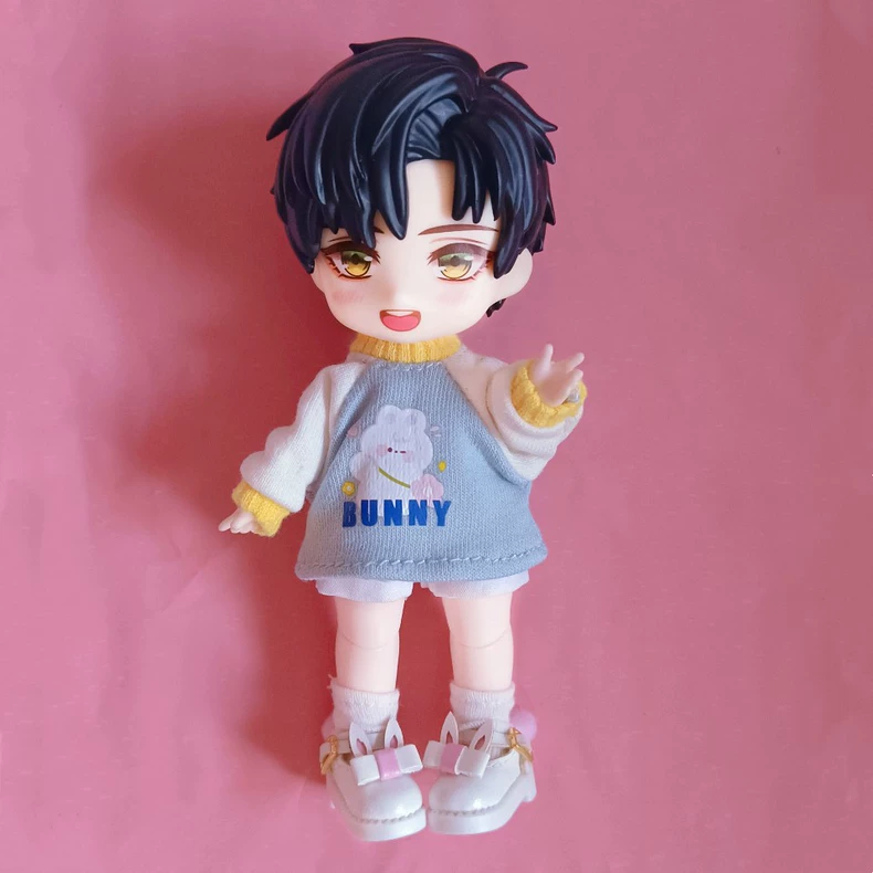 Stylish OB11 Doll Hoodie & Shorts Set – Cozy, Durable & Pose-Ready for Collectors - Image 1
