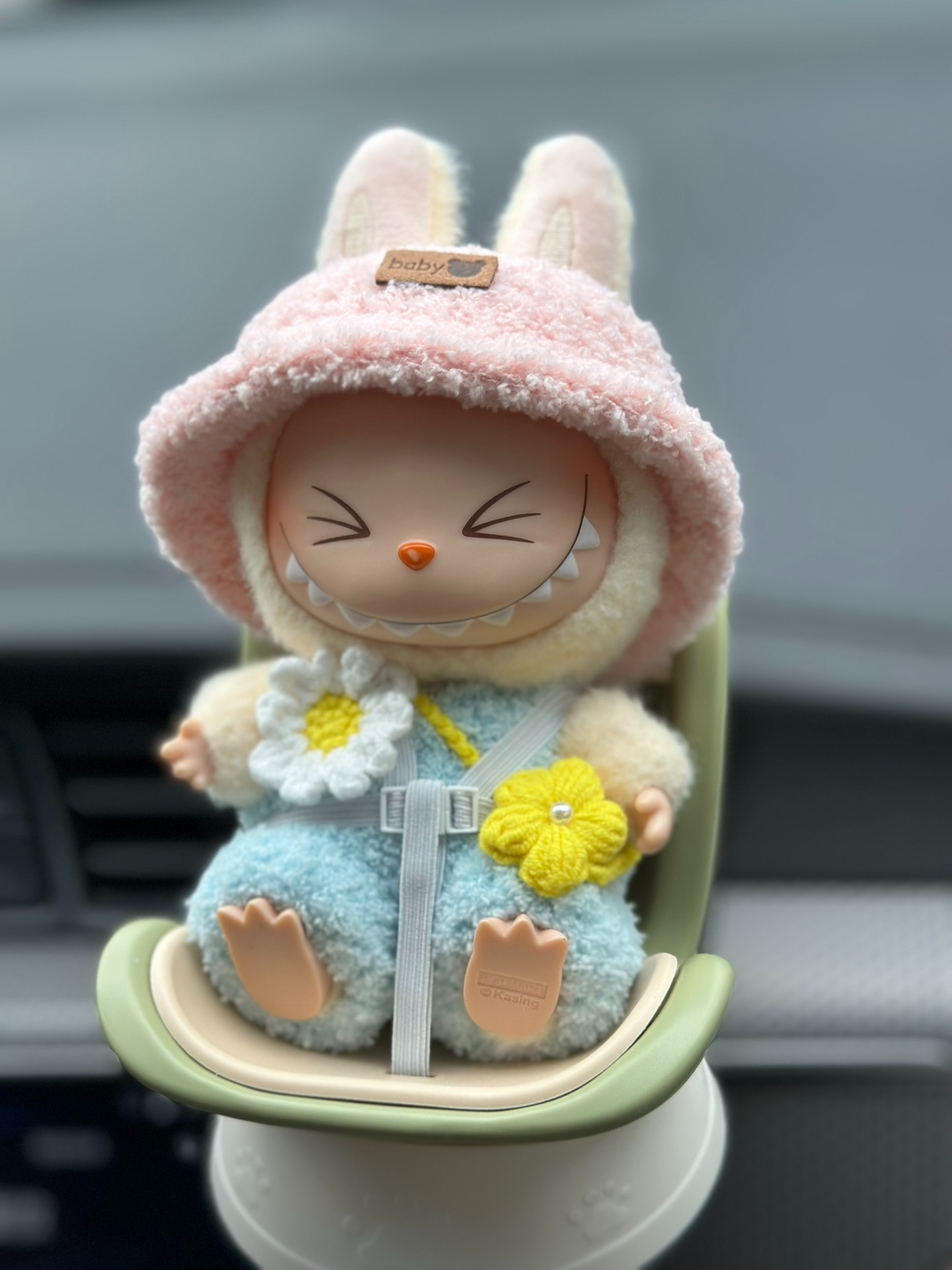 Charming Spring Labubu Doll: Pastel Plush Outfit with Floral Accents – Perfect for Play & Display! - Image 1