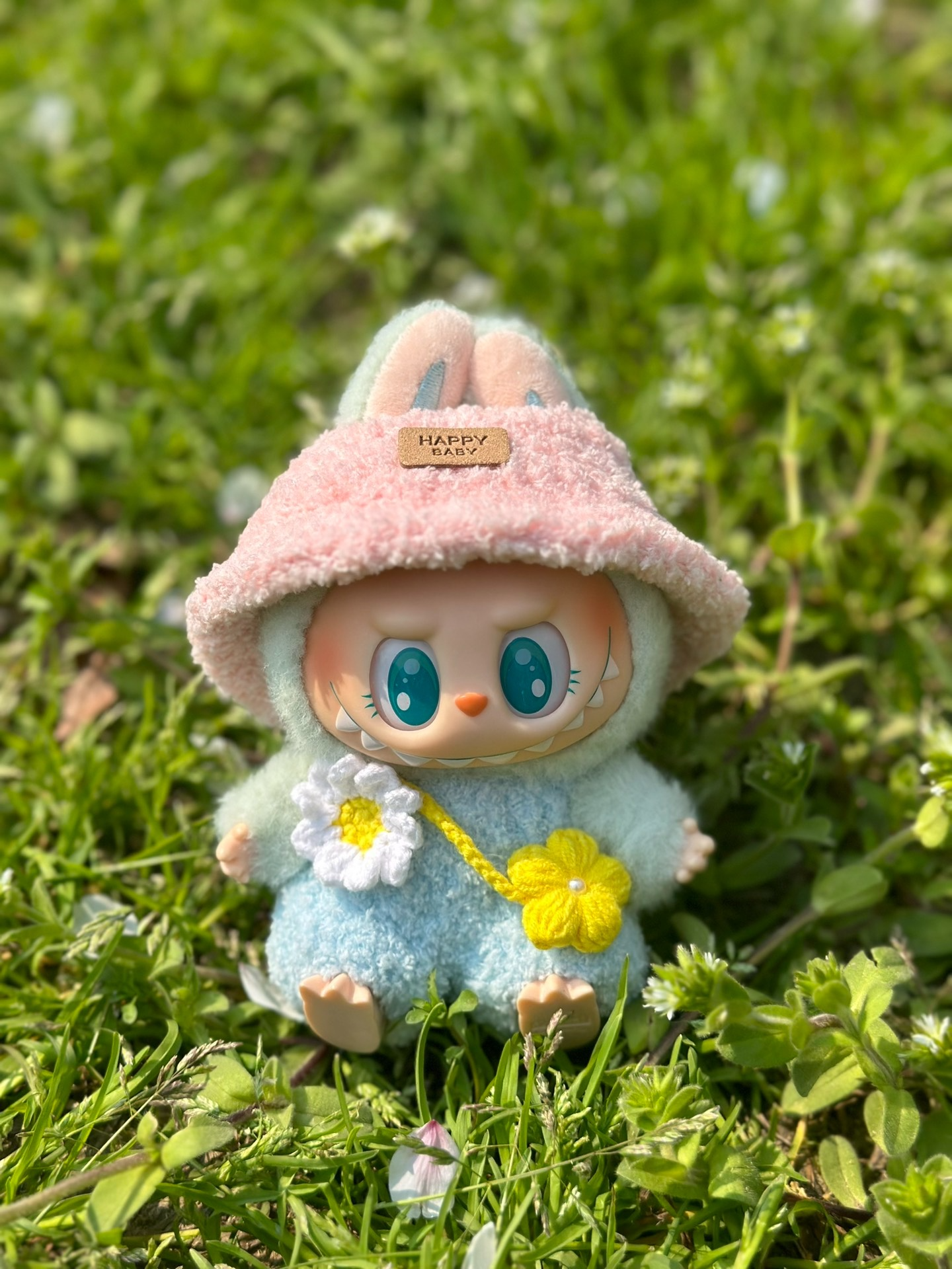 Charming Spring Labubu Doll: Pastel Plush Outfit with Floral Accents – Perfect for Play & Display! - Image 2