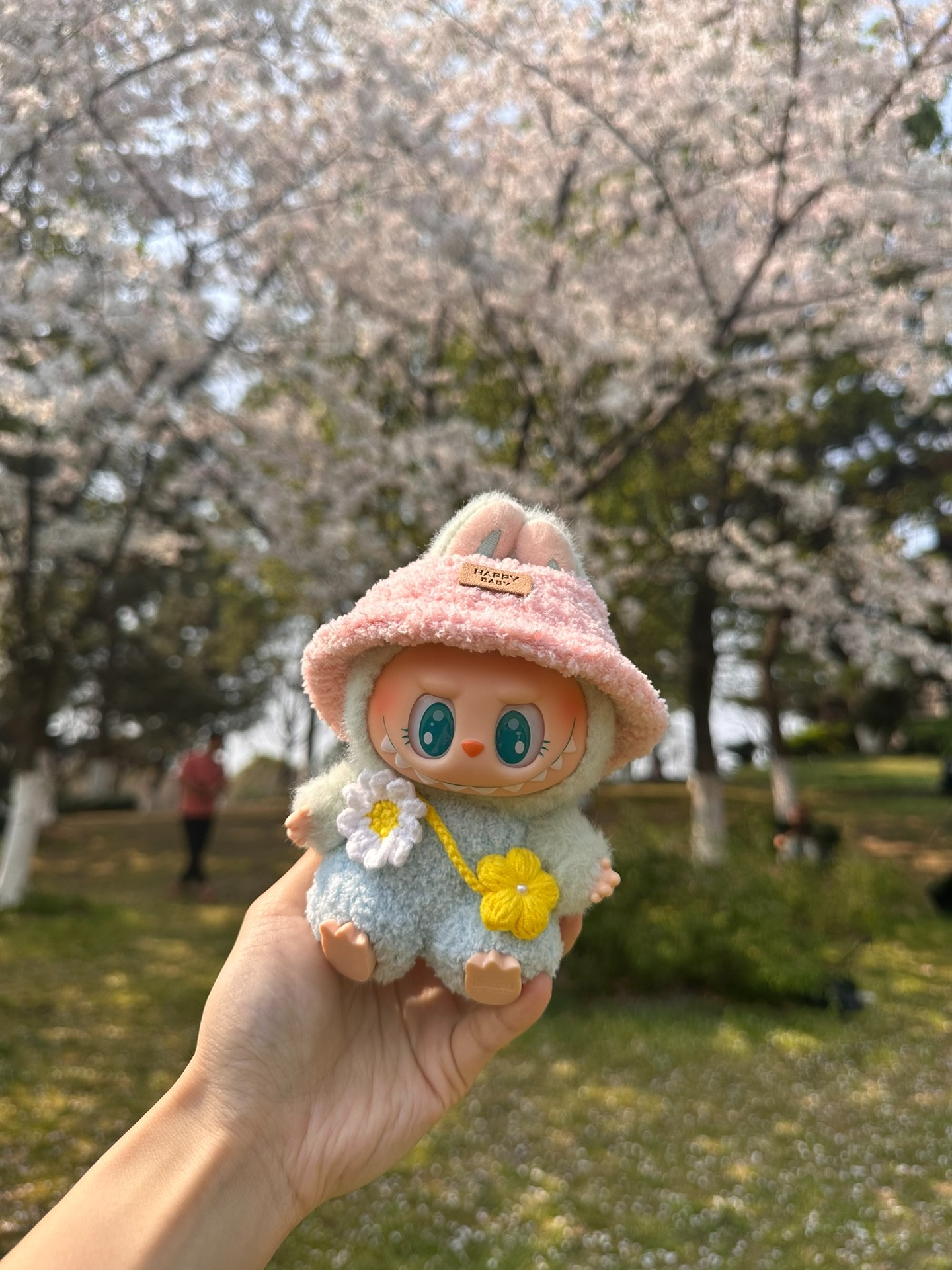 Charming Spring Labubu Doll: Pastel Plush Outfit with Floral Accents – Perfect for Play & Display! - Image 3
