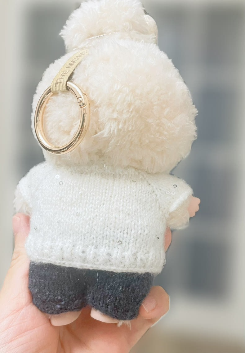 Handmade Labubu Doll Outfit: Cozy Knit Ensemble with Interchangeable Accessories & Detachable Keychain - Image 2