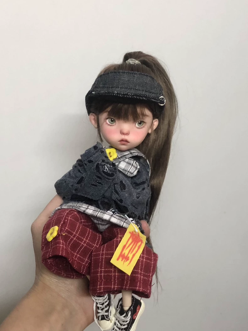 Home Alone Zombie Tee & Plaid Skirt Outfit for OB22 OB24 Blythe Dolls - Edgy Collector Fashion - Image 2