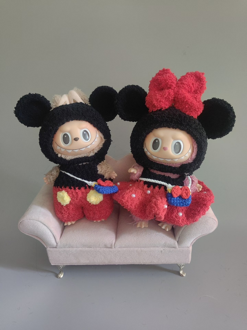 Labubu Plush Outfit Set – Iconic Character Style in Black, Red & Yellow – Perfect for Collectors & Play! - Image 1
