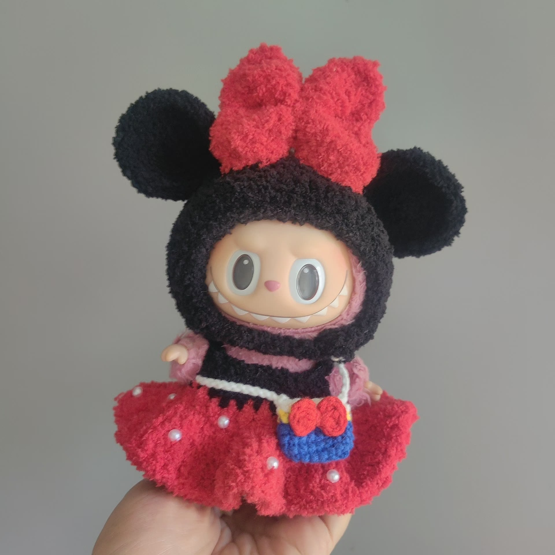 Labubu Plush Outfit Set – Iconic Character Style in Black, Red & Yellow – Perfect for Collectors & Play! - Image 2